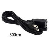 Maxbell American 2Pin Male to Female Power Cable Cord Premium 3M/9.8ft Black