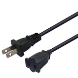 Maxbell American 2Pin Male to Female Power Cable Cord Premium 3M/9.8ft Black