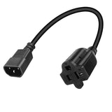 Maxbell IEC320 C14 to US Standard 5-15R 5-20R Power Cord 3 Prong Power Cable Wire