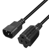 Maxbell IEC320 C14 to US Standard 5-15R 5-20R Power Cord 3 Prong Power Cable Wire