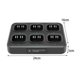 Maxbell Walkie Talkie Six Way Charger Efficient for Xirp3688 Two Way Radios CP160