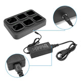Maxbell Walkie Talkie Six Way Charger Efficient for Xirp3688 Two Way Radios CP160