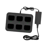 Maxbell 6-Way Charger Adapter for Walkie Talkie Two Way Radio for CP200 PR400 DP1400