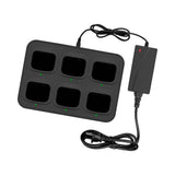 Maxbell 6-Way Charger Adapter for Walkie Talkie Two Way Radio for CP200 PR400 DP1400
