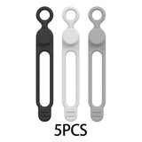Maxbell 5 Pieces Cord Organizer Silicone Premium for Data Centers Household Home Black