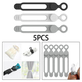 Maxbell 5 Pieces Cord Organizer Silicone Premium for Data Centers Household Home Black