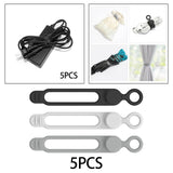 Maxbell 5 Pieces Cord Organizer Silicone Premium for Data Centers Household Home Black