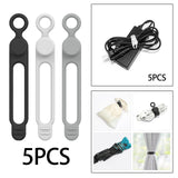 Maxbell 5 Pieces Cord Organizer Silicone Premium for Data Centers Household Home Black