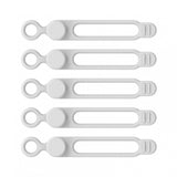 Maxbell 5 Pieces Cord Organizer Silicone Premium for Data Centers Household Home White