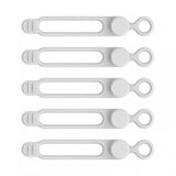 Maxbell 5 Pieces Cord Organizer Silicone Premium for Data Centers Household Home White