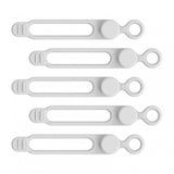 Maxbell 5 Pieces Cord Organizer Silicone Premium for Data Centers Household Home White