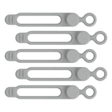 Maxbell 5 Pieces Cord Organizer Silicone Premium for Data Centers Household Home Grey