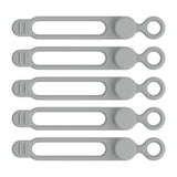 Maxbell 5 Pieces Cord Organizer Silicone Premium for Data Centers Household Home Grey