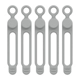 Maxbell 5 Pieces Cord Organizer Silicone Premium for Data Centers Household Home Grey