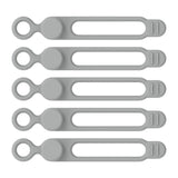 Maxbell 5 Pieces Cord Organizer Silicone Premium for Data Centers Household Home Grey