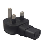 Maxbell UK to IEC320 C13 Power Adapter Black Connector for Pdu Ups Laptop Printer