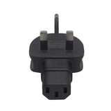 Maxbell UK to IEC320 C13 Power Adapter Black Connector for Pdu Ups Laptop Printer