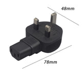 Maxbell UK to IEC320 C13 Power Adapter Black Connector for Pdu Ups Laptop Printer