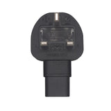 Maxbell UK to IEC320 C13 Power Adapter Black Connector for Pdu Ups Laptop Printer
