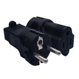 Maxbell Travel Power Plug Adapter NEMA 5-15R Good Conductivity Durable Black