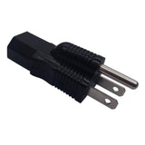 Maxbell Power Plug Adapter 5-15P Male to IEC 320 C13 Female Black American Standard