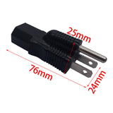 Maxbell Power Plug Adapter 5-15P Male to IEC 320 C13 Female Black American Standard
