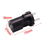 Maxbell German 4.8mm to US American 5-15R Travel Plug Adapter 250V 125V 16A 15A