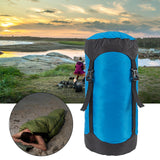 Maxbell Compression Sack for Sleeping Bag Clothes Durable Pouch Storage Bag Blue Color L