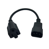 Maxbell IEC320 C14 to US Power Cable Cord Male to Female 3Pin Replacement 30cm