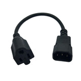 Maxbell IEC320 C14 to US Power Cable Cord Male to Female 3Pin Replacement 30cm