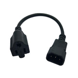 Maxbell IEC320 C14 to US Power Cable Cord Male to Female 3Pin Replacement 30cm
