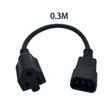 Maxbell IEC320 C14 to US Power Cable Cord Male to Female 3Pin Replacement 30cm