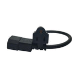 Maxbell IEC320 C14 to US Power Cable Cord Male to Female 3Pin Replacement 30cm