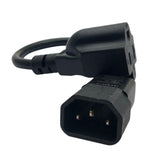 Maxbell IEC320 C14 to US Power Cable Cord Male to Female 3Pin Replacement 30cm
