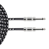 Maxbell Guitar Cable Guitar 22AWG 6.35mm Plug Braided for Bass Mixing Console