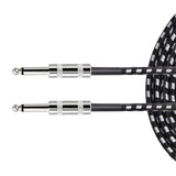 Maxbell Guitar Cable Guitar 22AWG 6.35mm Plug Braided for Bass Mixing Console