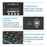 Maxbell DJ Mixer Board 5 Channel Portable Digital Mixer US Plug for Studio Recording