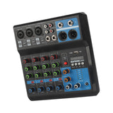 Maxbell DJ Mixer Board 5 Channel Portable Digital Mixer US Plug for Studio Recording