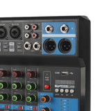 Maxbell DJ Mixer Board 5 Channel Portable Audio Mixer EU Power Adapter for Karaoke