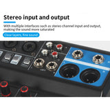 Maxbell DJ Mixer Board 5 Channel Portable Audio Mixer EU Power Adapter for Karaoke
