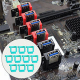 Maxbell 10 Pieces Pci-E Riser Card Retainer Computer Components PCIe Fixing Buckle Light Blue