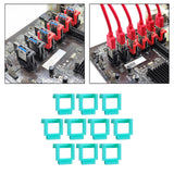 Maxbell 10 Pieces Pci-E Riser Card Retainer Computer Components PCIe Fixing Buckle Light Blue