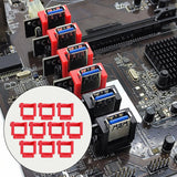 Maxbell 10 Pieces Pci-E Riser Card Retainer Computer Components PCIe Fixing Buckle Red