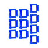Maxbell 10 Pieces Pci-E Riser Card Retainer Computer Components PCIe Fixing Buckle Navy Blue
