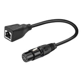 Maxbell XLR 5 Pin Female to RJ45 Female Adapter Cable 30cm/1ft for Recording Studio