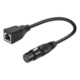 Maxbell XLR 5 Pin Female to RJ45 Female Adapter Cable 30cm/1ft for Recording Studio