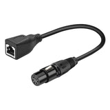 Maxbell XLR 5 Pin Female to RJ45 Female Adapter Cable 30cm/1ft for Recording Studio