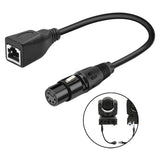 Maxbell XLR 5 Pin Female to RJ45 Female Adapter Cable 30cm/1ft for Recording Studio