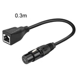 Maxbell XLR 5 Pin Female to RJ45 Female Adapter Cable 30cm/1ft for Recording Studio