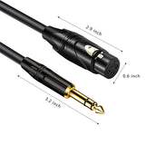 Maxbell 6.5mm to XLR 3 Pin Microphone Audio Extension Cable for Amplifier Amp Mixer
